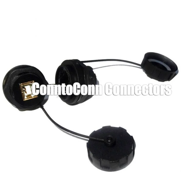 WATERPROOF FEMALE USB 2.0 TYPE B FEMALE SOCKET CONNECTORS GOLD-PLATED WITH PIN