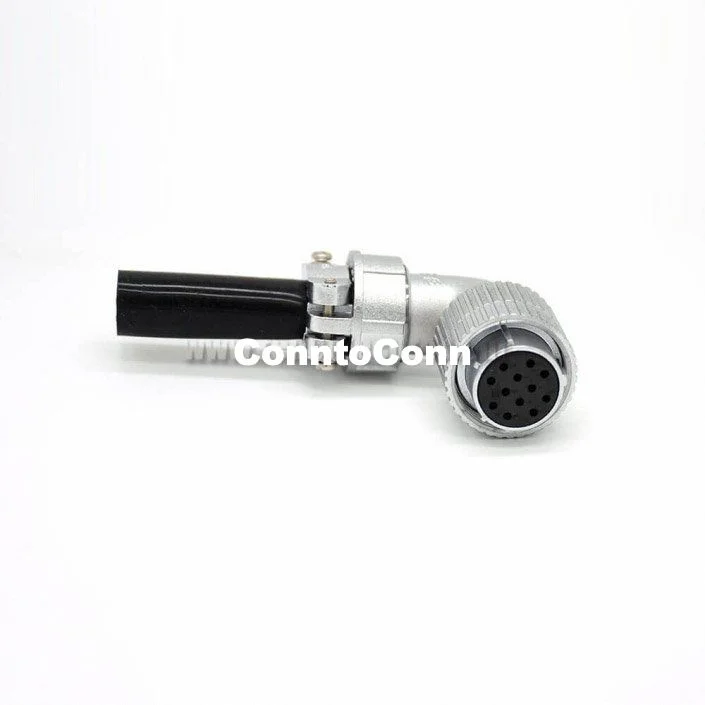 ANGLED CONNECTOR P24 FEMALE 12 PIN PLUG FOR CABLE 1 ANGLED CONNECTOR P24 FEMALE 12 PIN PLUG FOR CABLE