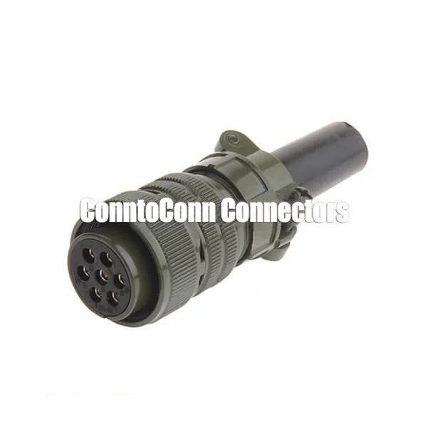 MS3106A20-15S METAL CIRC STR PLUG CLASS A SIZE 20 7 #12 SOLDER SOCKET CONTACT CONNECTOR