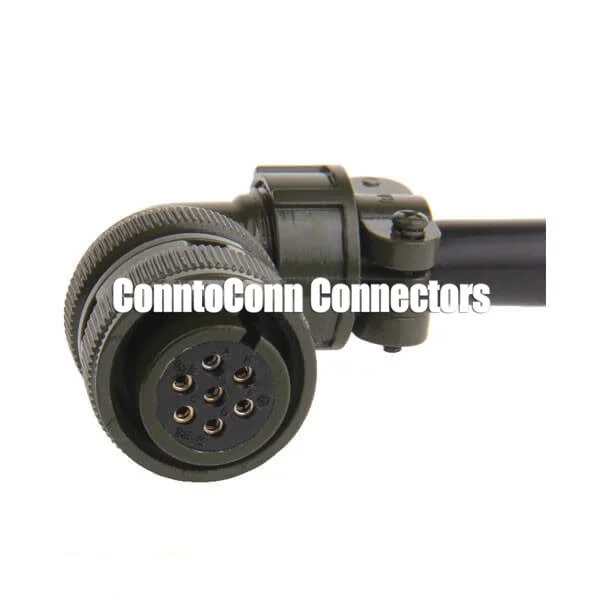 MS3108A20-15S RIGHT ANGLE 7 CONTACTS SOLDER SOCKET FEMALE PLUG 5015 SERIES CIRCULAR CONNECTOR